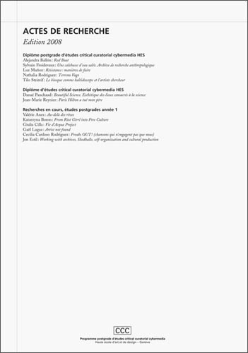 Actes de recherche